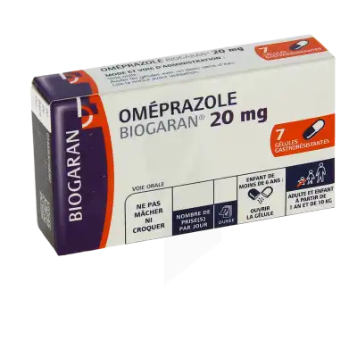 Omeprazole Biogaran 20 Mg, Gélule Gastro-résistante à Paris