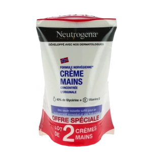 Neutrogena Crème Mains Hydratante Concentrée 2 Tubes De 50 Ml