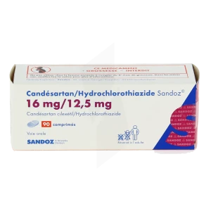 Candesartan/hydrochlorothiazide Sandoz 16 Mg/12,5 Mg, Comprimé