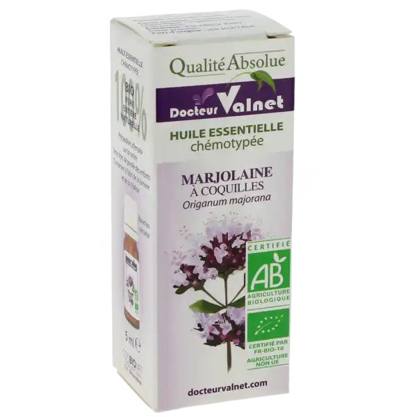 Docteur Valnet Huile Essentielle Bio Marjolaine à Coquilles 5ml