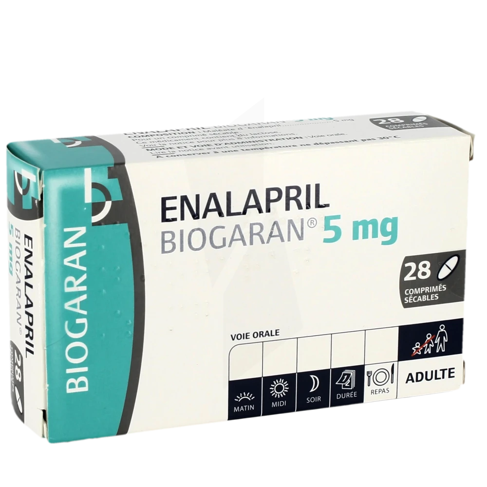 Enalapril Biogaran 5 Mg, Comprimé Sécable