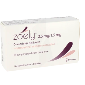 Zoely 2,5 Mg/1,5 Mg, Comprimé Pelliculé