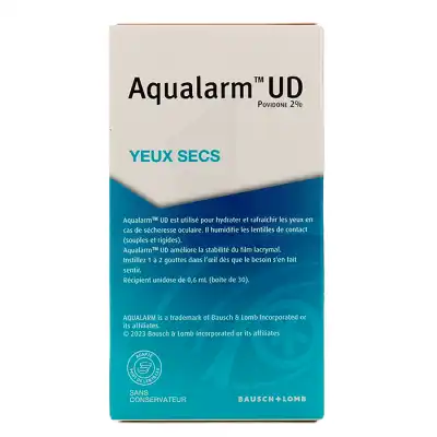 AQUALARM UD YEUX SECS S ophtalm 30Unidoses/0,6ml