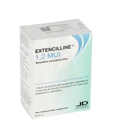 EXTENCILLINE 1,2 MUI, poudre et solvant pour suspension injectable IM