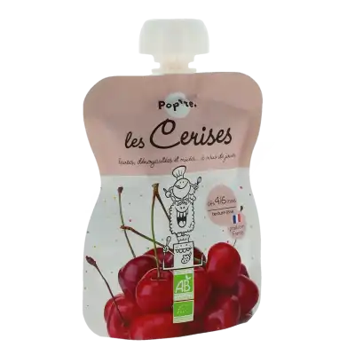 Popote Cerises Bio Gourde De 120 G à UGINE