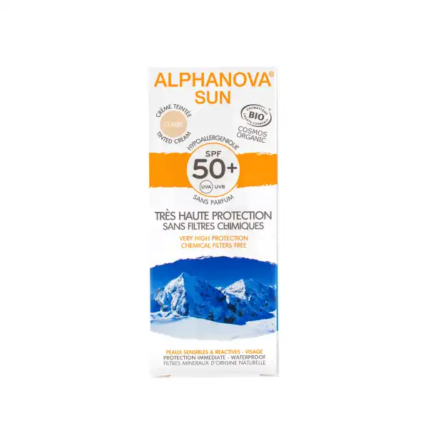 Alphanova Sun Bio Spf50+ Crème Teintée Claire T/50ml