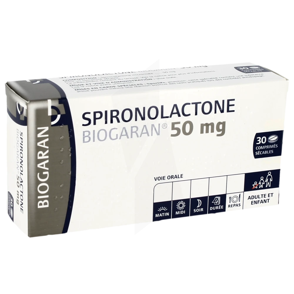 Spironolactone Biogaran 50 Mg, Comprimé Sécable