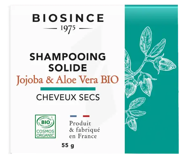 Biosince 1975 Shampooing Solide Jojoba Aloé Vera Bio 55g