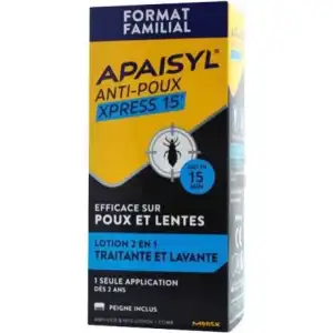 Apaisyl Anti-poux Xpress Lotion Antipoux Et Lente 300ml à Toulouse
