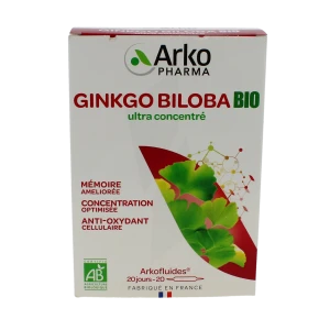 Arkofluide Bio Ultraextract Solution Buvable Mémoire Concentration 20 Ampoules/10ml