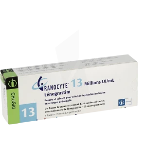 Granocyte 13 Millions Ui/ml, Poudre Et Solvant Pour Solution Injectable/perfusion En Seringue Préremplie