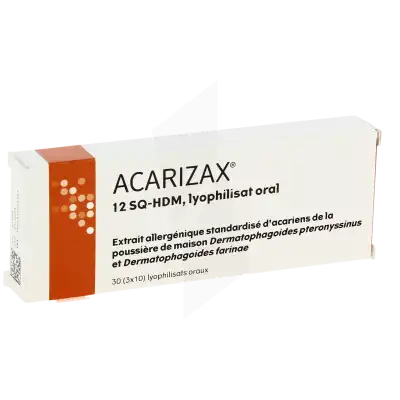 ACARIZAX 12 SQ-HDM, lyophilisat sublingual