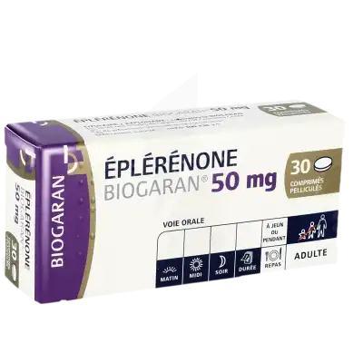 EPLERENONE BIOGARAN 50 mg, comprimé pelliculé