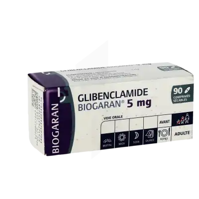 Glibenclamide Biogaran 5 Mg, Comprimé Sécable à Bassens
