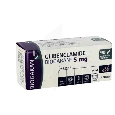 GLIBENCLAMIDE BIOGARAN 5 mg, comprimé sécable