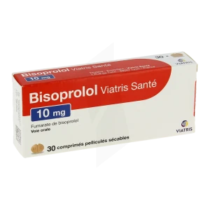 Bisoprolol Viatris Sante 10 Mg, Comprimé Pelliculé Sécable