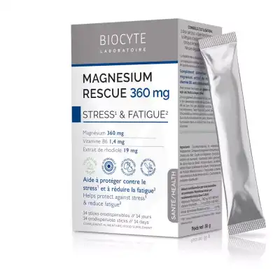 Biocyte Magnésium Rescue 360 Mg Poudre 14 Sticks à JOINVILLE-LE-PONT