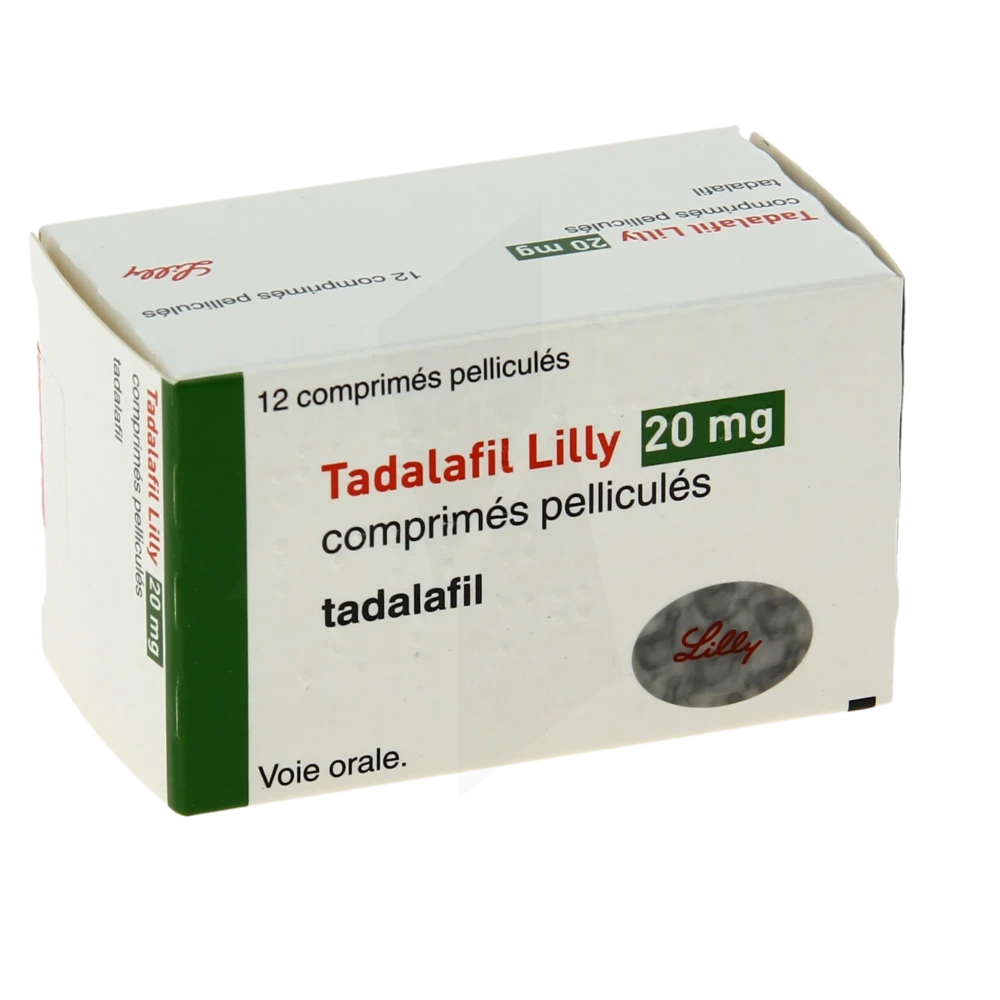 Tadalafil Lilly 20 Mg, Comprimé Pelliculé