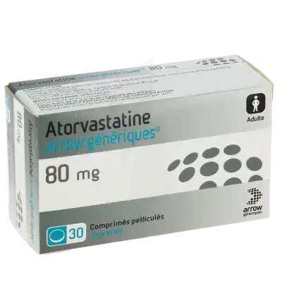 Atorvastatine Arrow Generiques 80 Mg, Comprimé Pelliculé à VILLERS-LE-LAC