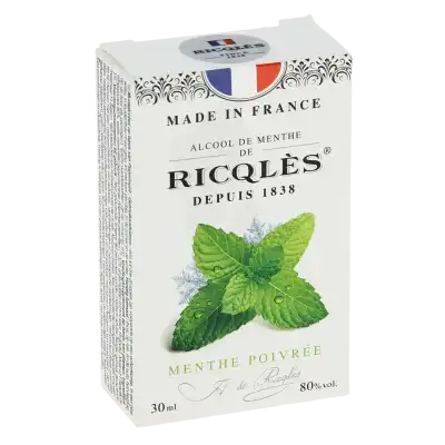Ricqlès 80° Alcool De Menthe Fl/30ml à Nice