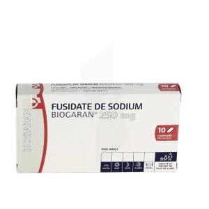 Fusidate De Sodium Biogaran 250 Mg, Comprimé Pelliculé