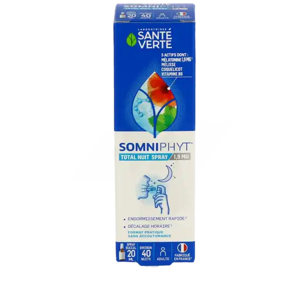 Santé Verte Somniphyt Total Nuit Mélatonine 1,9mg Spray Fl/20ml