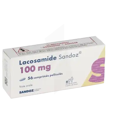 Lacosamide Sandoz 100 Mg, Comprimé Pelliculé à Bordeaux