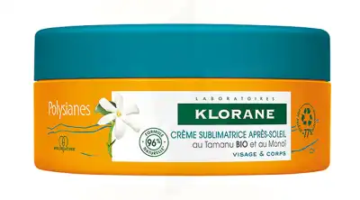 Klorane Solaire Crème sublimatrice Après-soleil Tamanu Bio et Monoï Pot/200ml