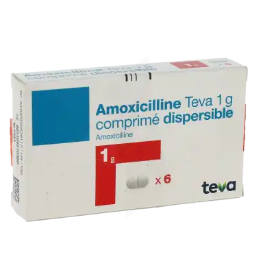 Amoxicilline Teva 1 G, Comprimé Dispersible à CHAMPAGNOLE
