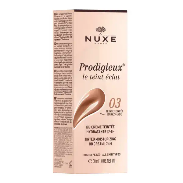 Nuxe Prodigieuse Le Teint Eclat Crème Bb Hydratante 24h Foncée T/30ml