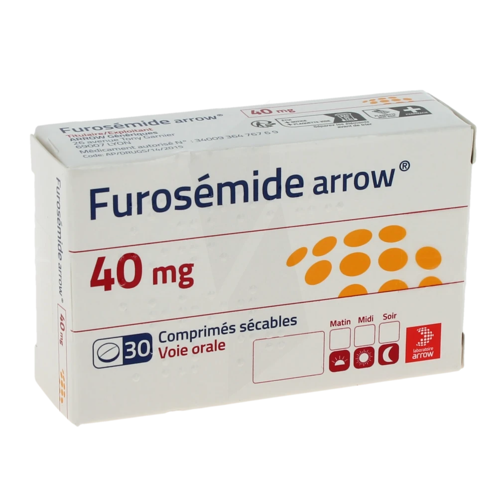 Furosemide Arrow 40 Mg, Comprimé Sécable