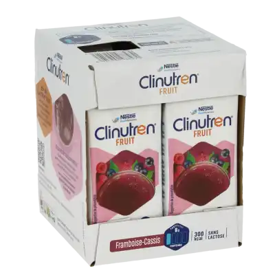 Clinutren Fruit Nutriment Framboise Cassis 4briques/200ml à Colomiers