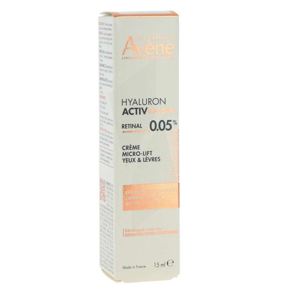 Avene Hyaluron Activ Procedure Crème Micro-lift Yeux Et Lèvres Tube De 15 Ml