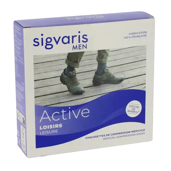 Sigvaris 2 Active Loisirs New Chaussette Homme Anthracite Ml