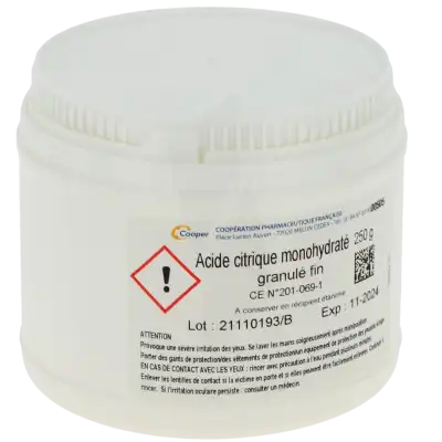 Cooper Acide Citrique Gran Fin H2o 250 G à LA-RIVIERE-DE-CORPS