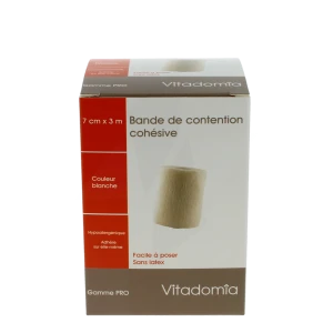 Vitadomia Bande Cohésive Blanche 7cmx3m