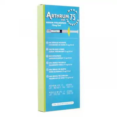 Arthrum Visco-élastique 75 Solution Injectable Seringue/3ml Avec Aiguille