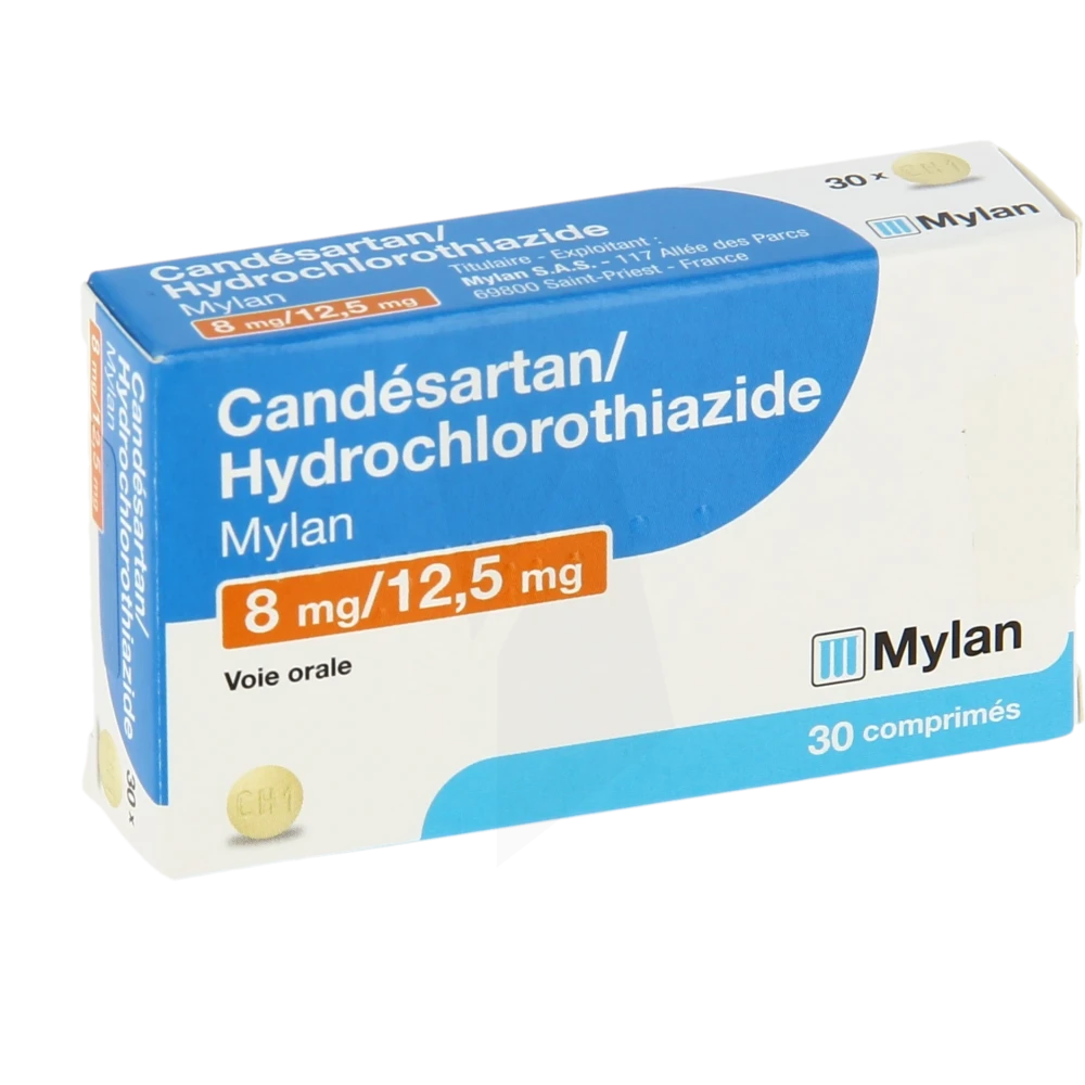 Candesartan/hydrochlorothiazide Viatris 8 Mg/12,5 Mg, Comprimé