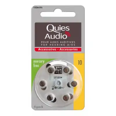 Quies Audio Pile Auditive Modèle 10 Plq/6 à Lacanau