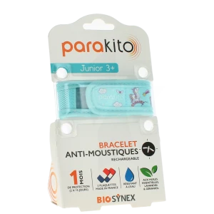Parakito Junior 1 Bracelet Rechargeable Anti-moustique Licornes Boîte De 2