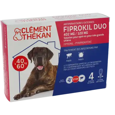 Fiprokil Duo 402 Mg/120 Mg Solution Pour Spot-on Pour Tres Grands Chiens, Solution Pour Spot-on à Annemasse