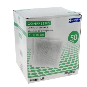 Euromedis Compr St Gaze 10x10cm 50sach/2