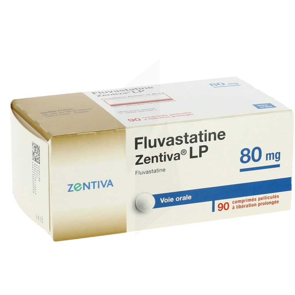 Fluvastatine Zentiva L.p. 80 Mg, Comprimé Pelliculé à Libération Prolongée