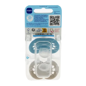 Mam Original Sucette Silicone +18mois Nature B/2