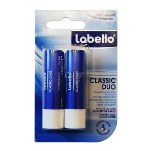Labello Classic Stick Levres 5,5ml X 2