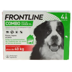 Frontline Combo 402,00 Mg / 361,80 Mg Solution Pour Spot-on Pour Chien Xl, Solution Pour Spot-on