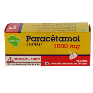Paracetamol Cristers 1000 Mg, Comprimé Effervescent Sécable