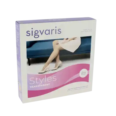Sigvaris Styles Transparent Collant Po Femme Classe 2 Beige 120 Medium Normal à TIGNIEU-JAMEYZIEU