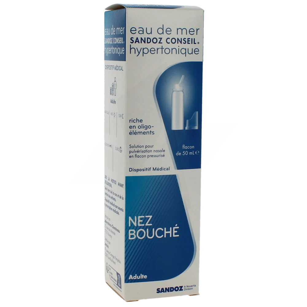 Eau De Mer Hypertonique Sandoz, Spray 50 Ml