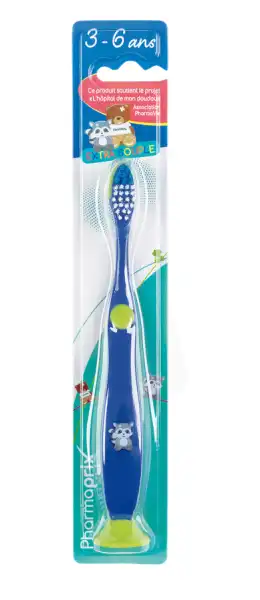Brosse à dent 3-6 ans - EXTRA SOUPLE (Bleu, vert)